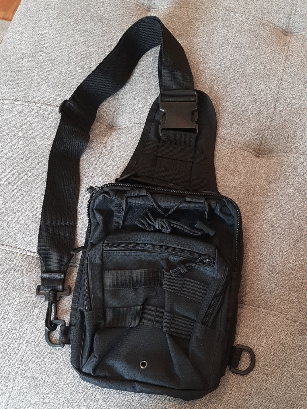 Black Tactical Crossbody Sling Bag